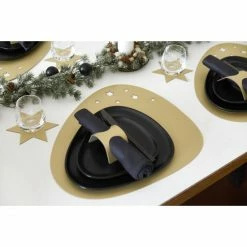 Neu ✨ Lind DNA CURVE STAR Hippo Tischset - Größe: 37x44 Cm - Gold ❤️ -Lind DNA Shop unnamed file 1689