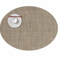 Top 10 👏 Chilewich Mini Basketweave Oval Platzset 4er-Set - 4 Stück à 36x49 Cm - Linen ✨