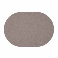 Brandneu 🧨 Daff Filz Tischset Oval Aus Merino-Wolle - 34x42 Cm - Stone Melange ✔️