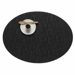 Budget 👏 Chilewich Bamboo Oval Platzset 4er-Set - 4 Stück à 36x49 Cm - Smoke 🎁